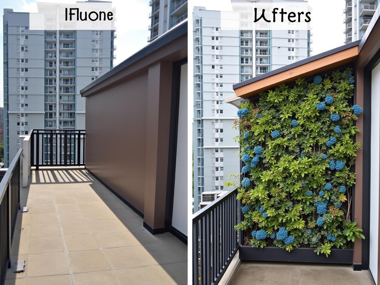 Before and after balcony transformation sa Makati